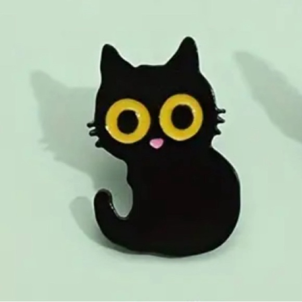 3/$15 Cute Punk Cat Enamel Pin Brooch
